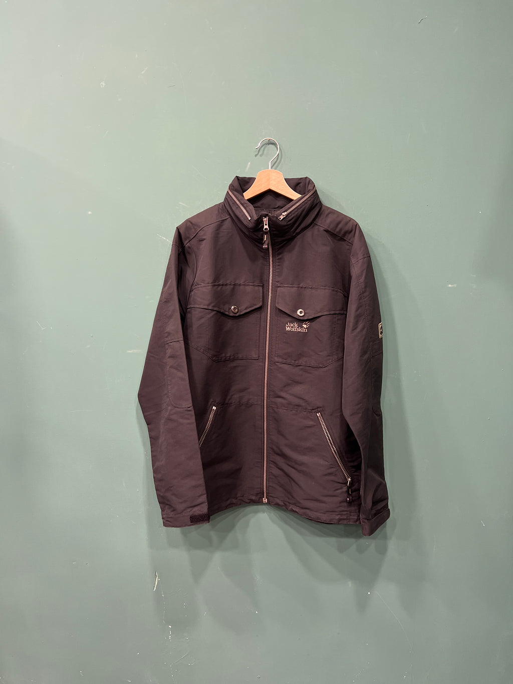 Jack Wolfskin Black Windbreaker - Size L