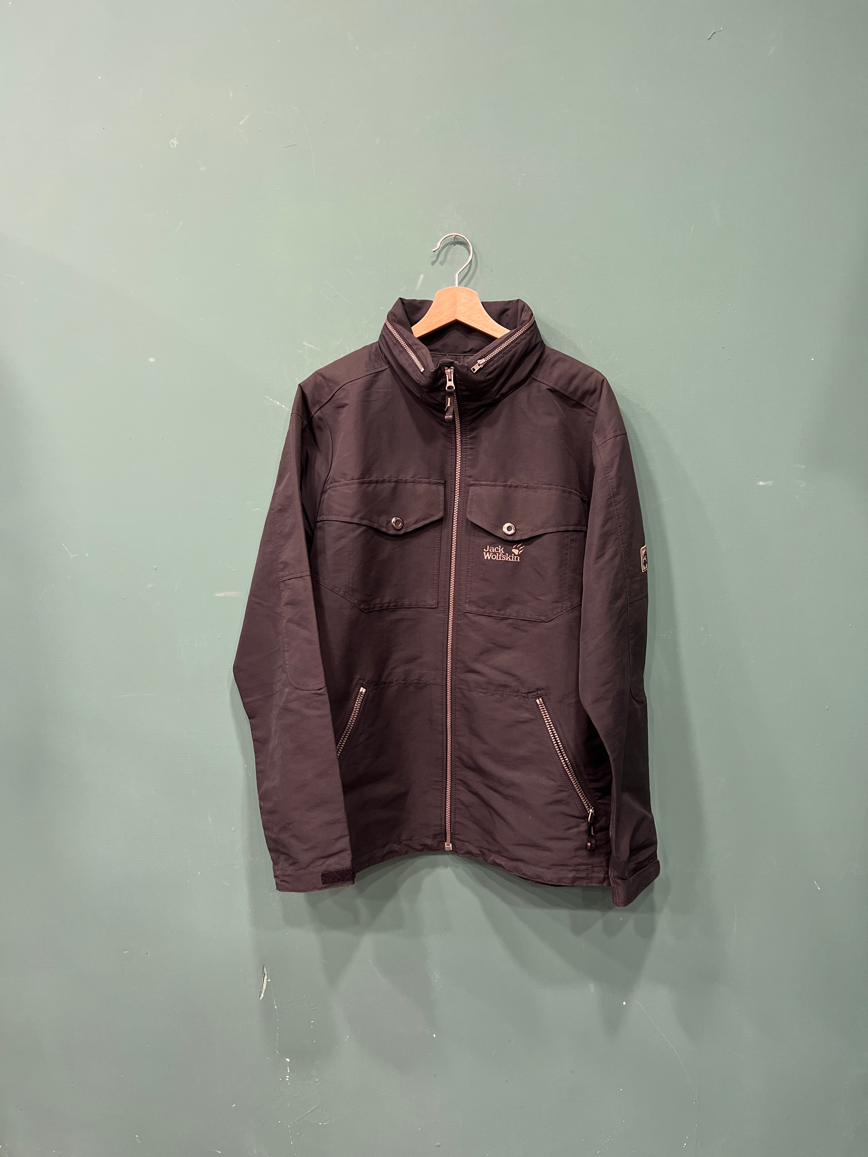 Jack Wolfskin Black Windbreaker - Size L