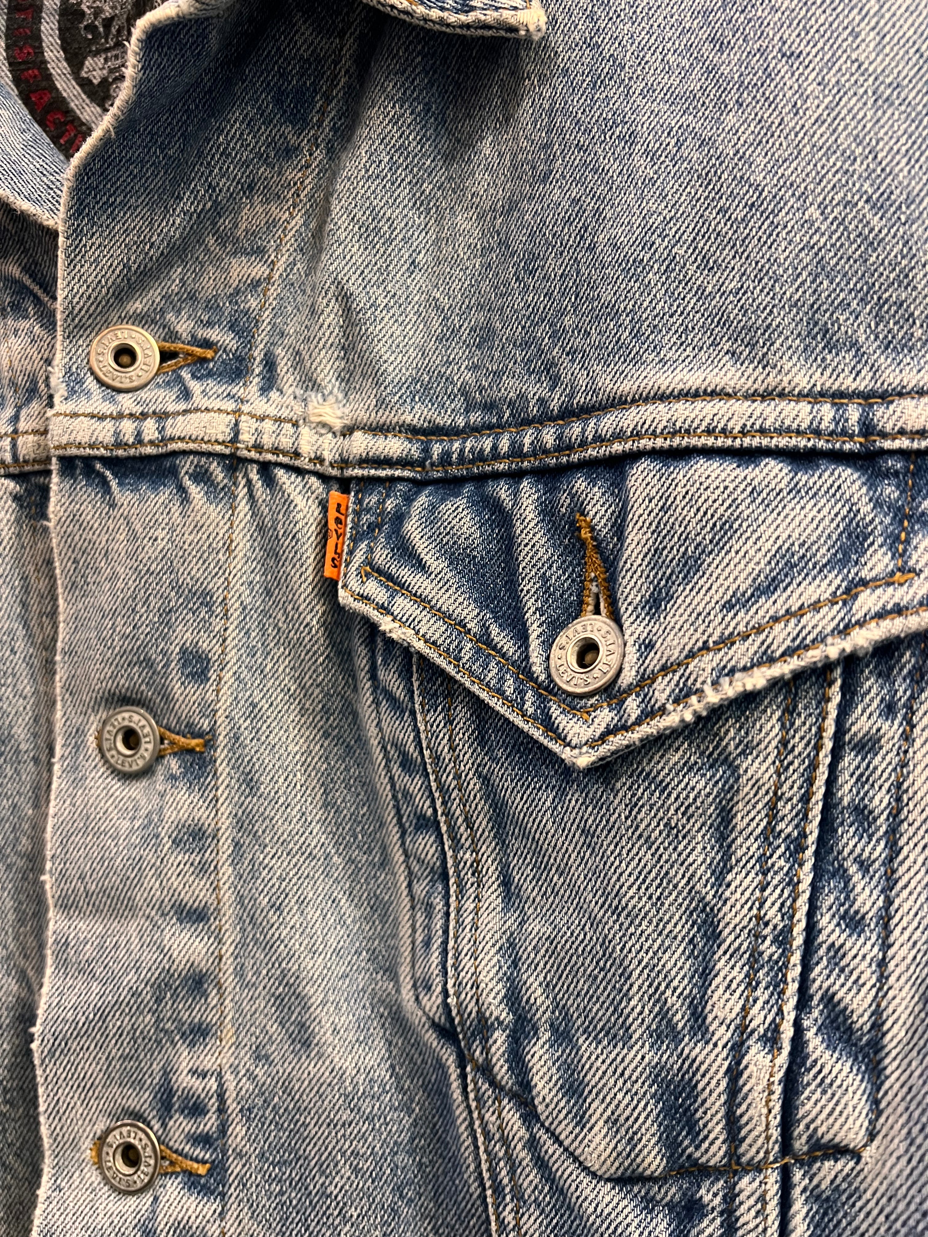 Levi's Denim Jacket Tab Arancione Anni '90 — Taglia L
