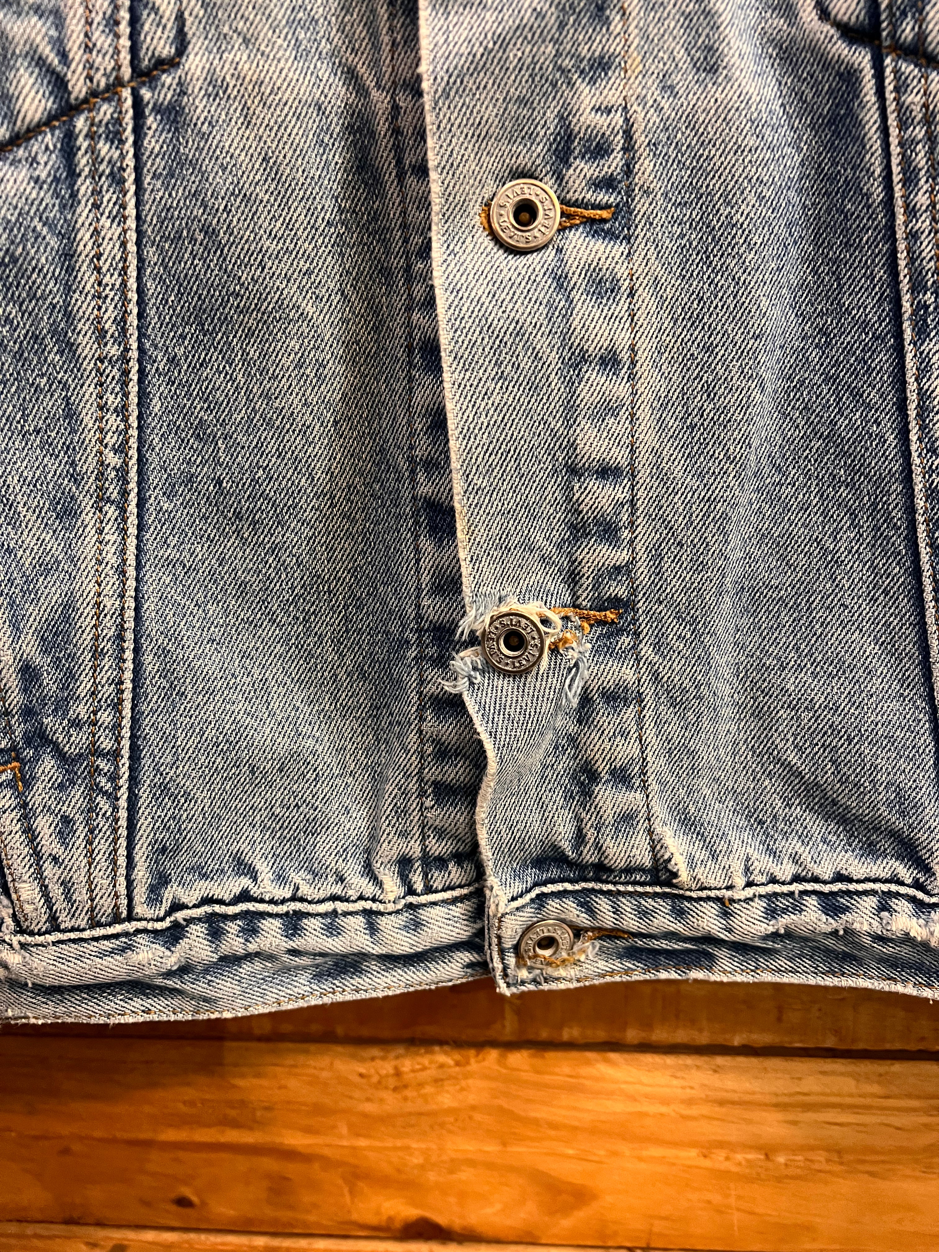 Levi's Denim Jacket Tab Arancione Anni '90 — Taglia L