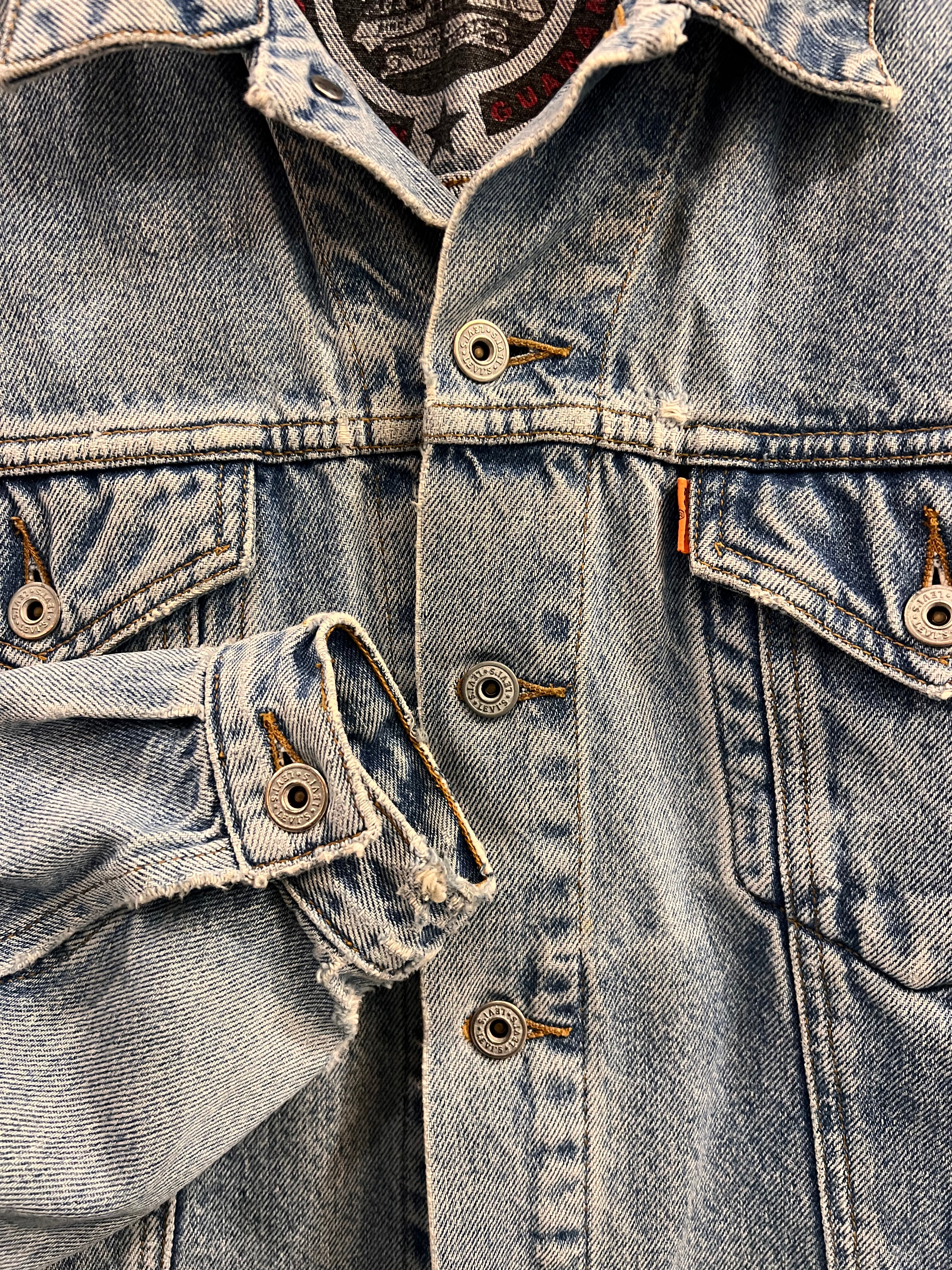 Levi's Denim Jacket Tab Arancione Anni '90 — Taglia L
