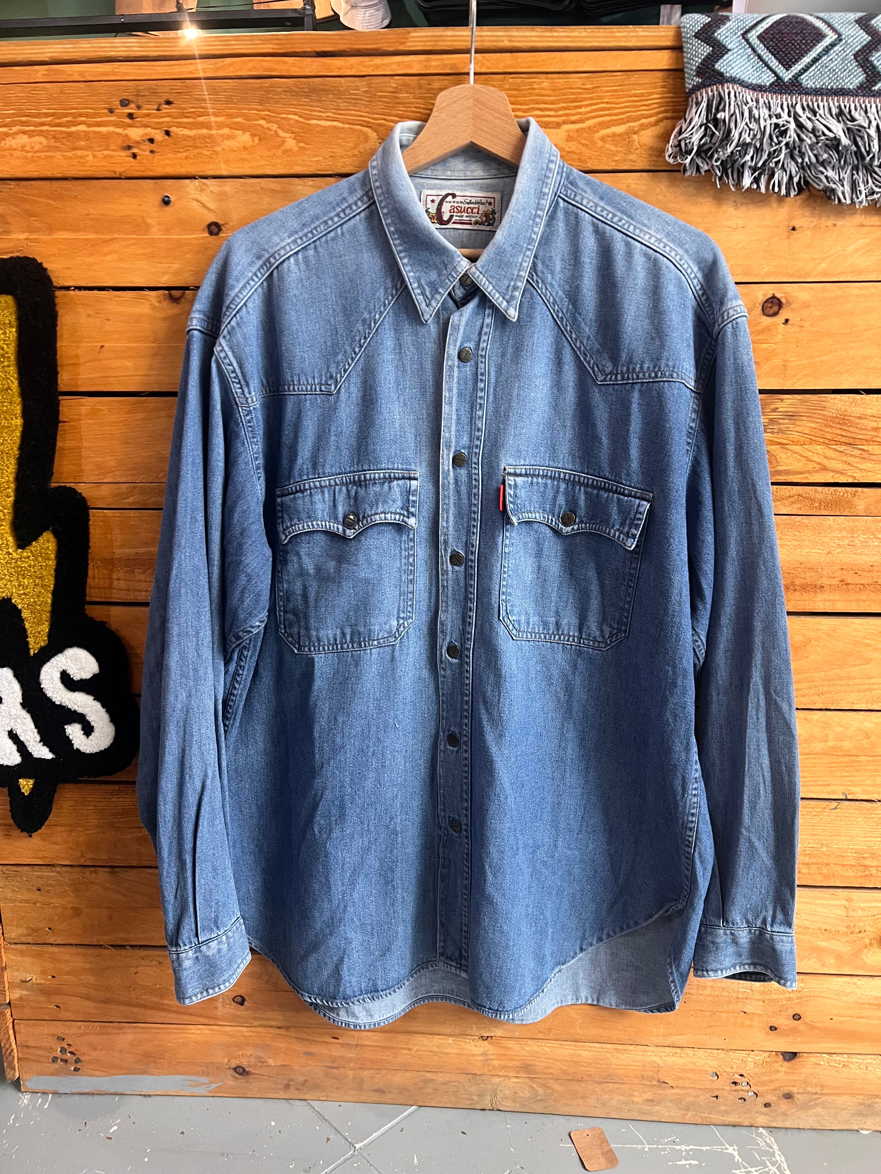 Camicia in Denim Casucci Anni '90 - Taglia L