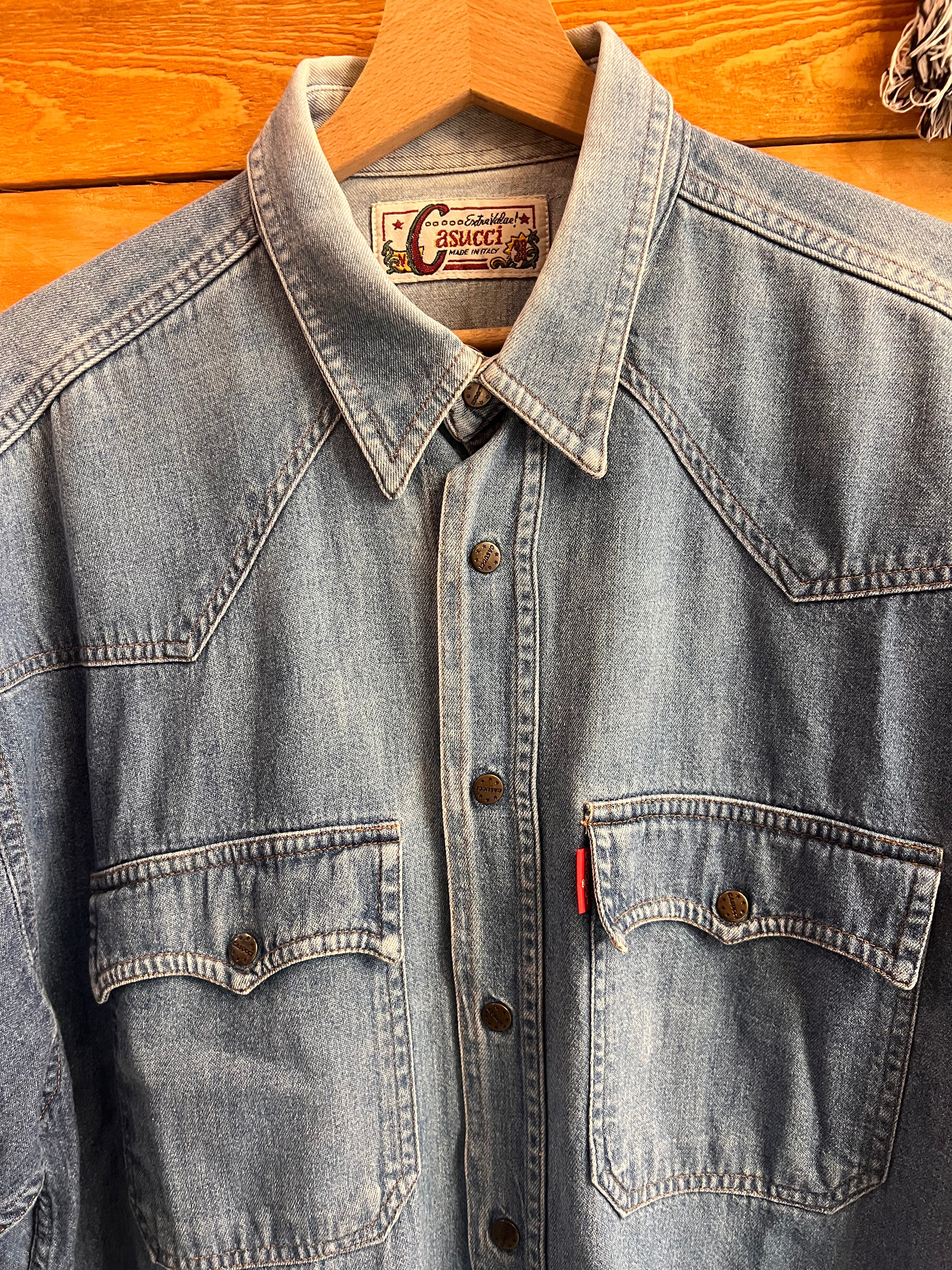 Camicia in Denim Casucci Anni '90 - Taglia L