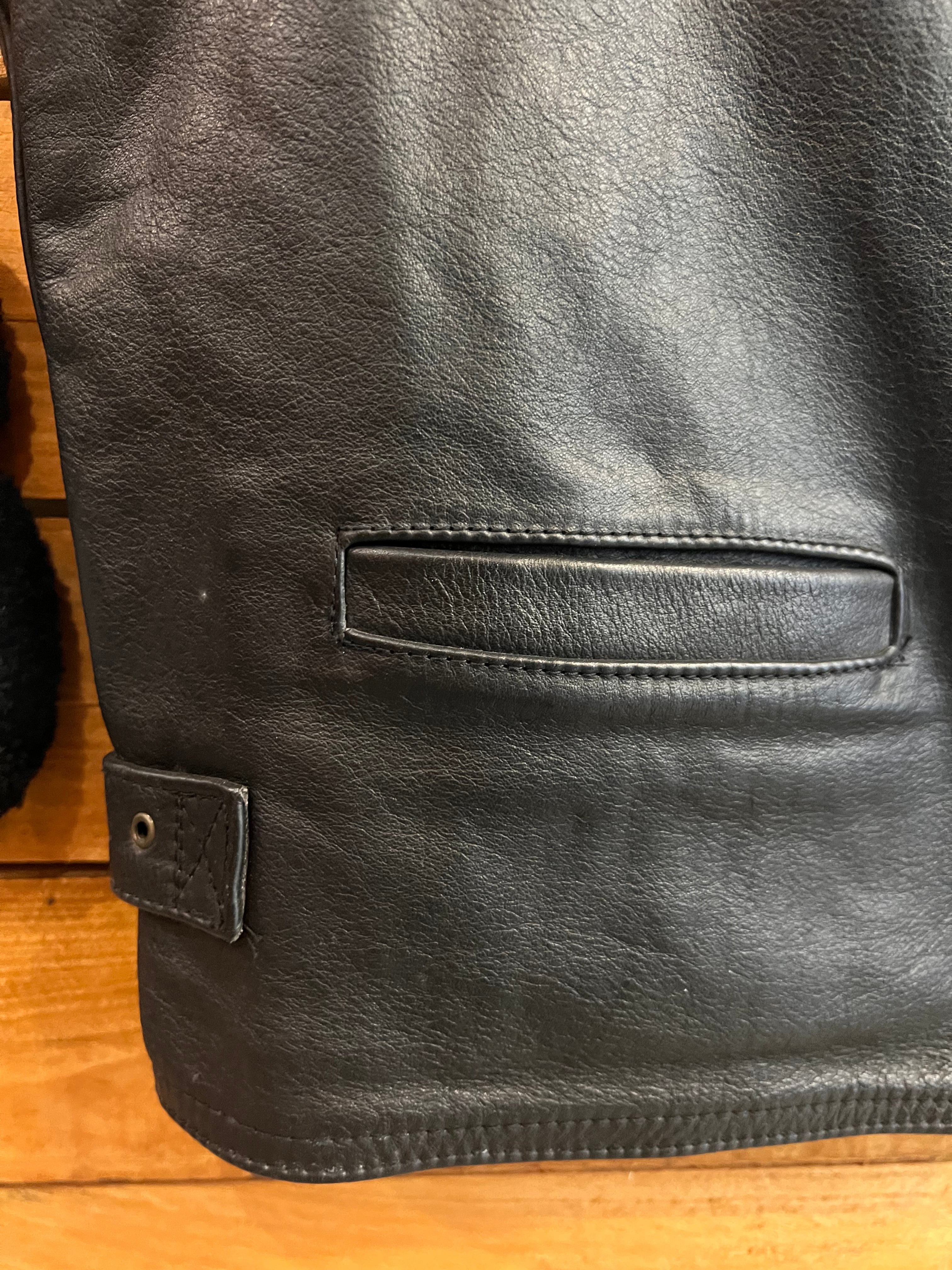 Gilet da Biker in Vera Pelle Uomo - Taglia L