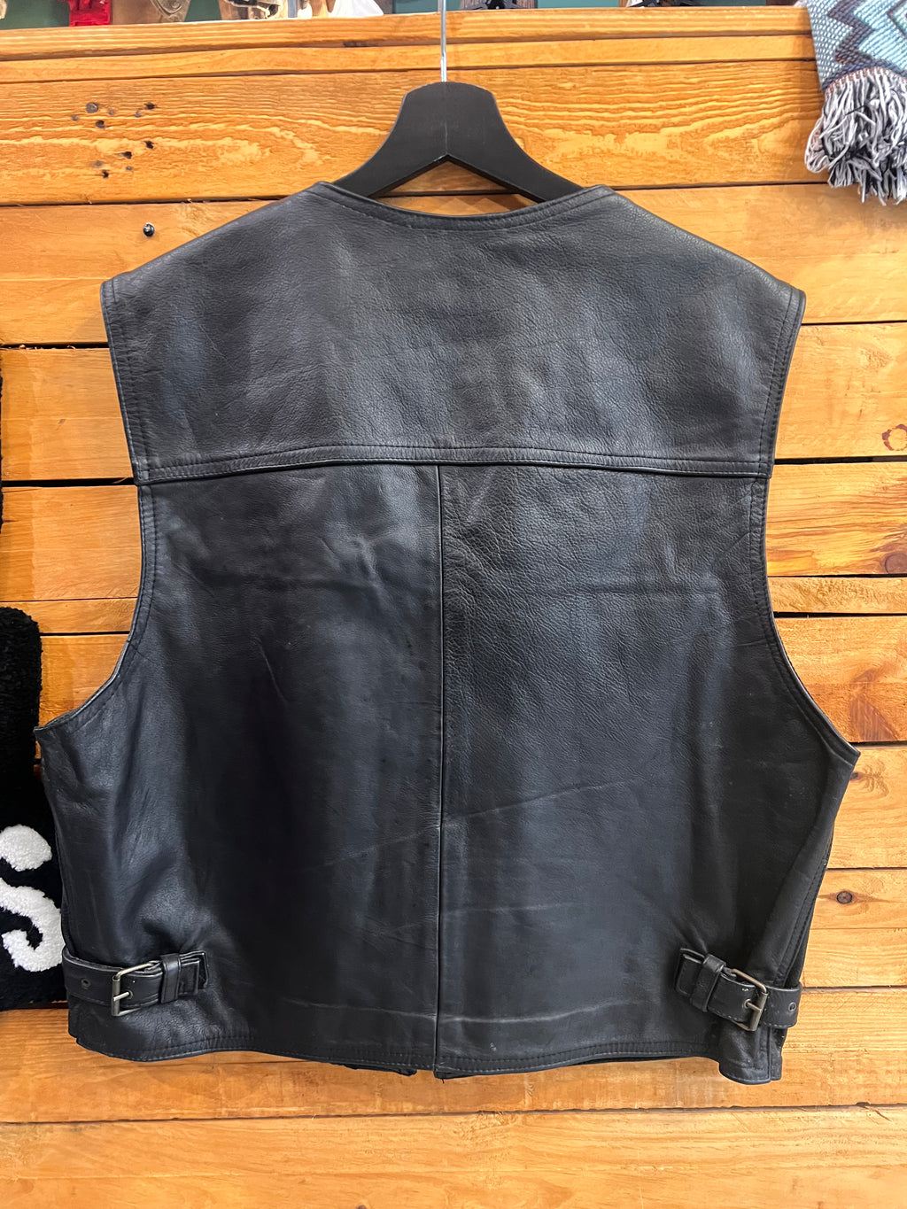 Gilet da Biker in Vera Pelle Uomo - Taglia L