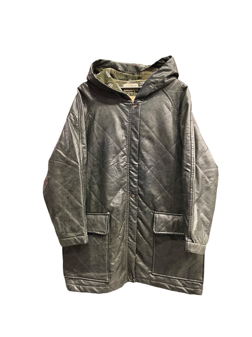 Olive Green Genuine Leather Jacket with Navajo Interior