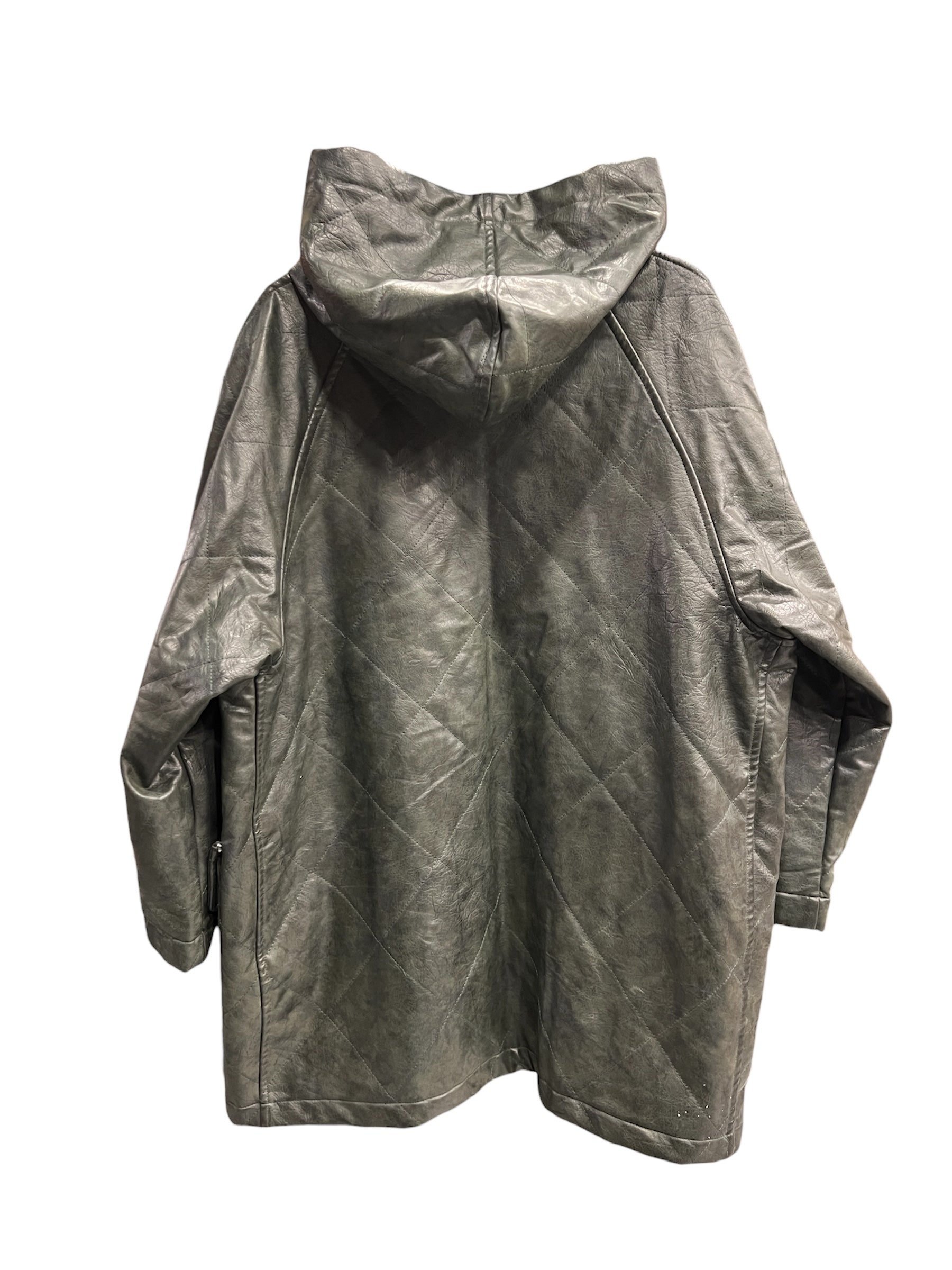 Olive Green Genuine Leather Jacket with Navajo Interior