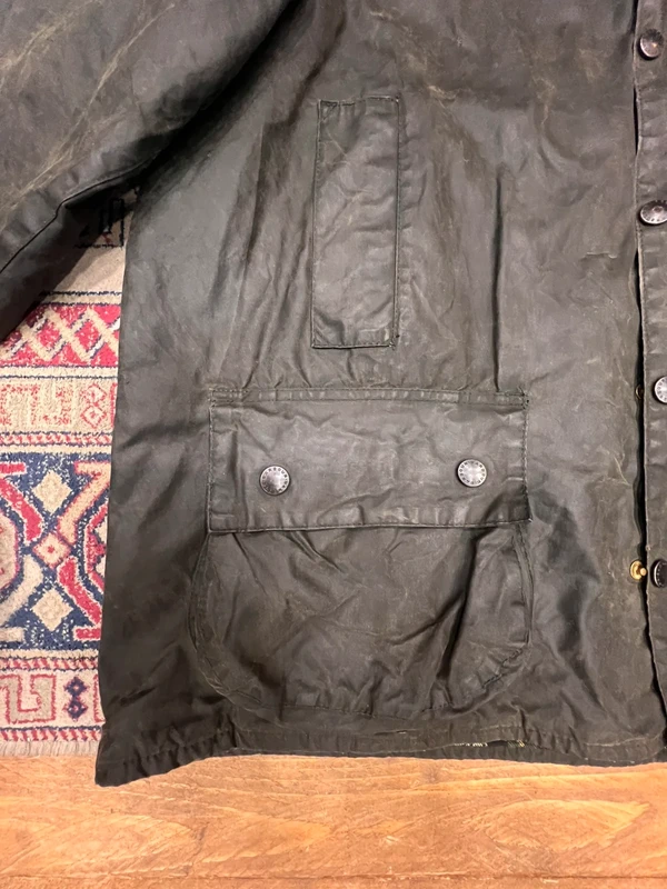 Barbour Beaufort Distressed Khaki - Size XXL