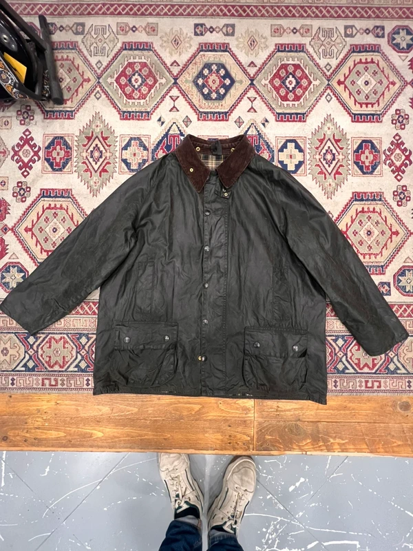 Barbour Beaufort Distressed Khaki - Size XXL