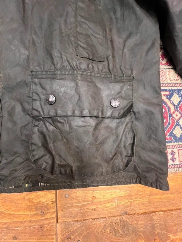 Barbour Beaufort Distressed Khaki - Size XXL